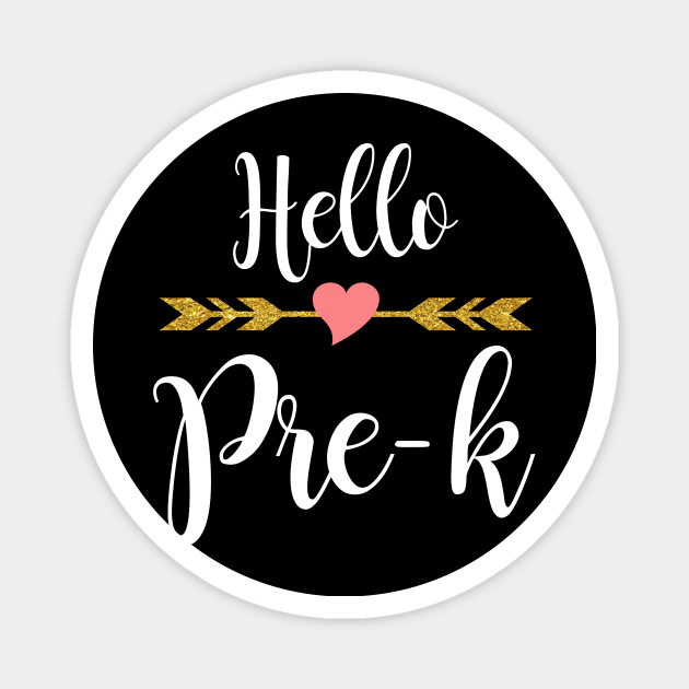 Hello Pre-k Grade Back To School Magnet by Elliottda